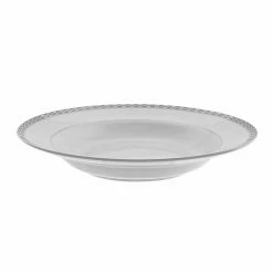 Athens Platinum Dinnerware 10 Strawberry Street ATH-3P 8 Oz. Athens Platinum Rim Soup Bowl