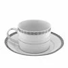 Athens Platinum Dinnerware 10 Strawberry Street ATH-9P 8 Oz. Athens Platinum Can Cup And Saucer Set -Strawberry Fields 10 Strawberry Street ATH 9P 8 oz Athens Platinum Can Cup and Saucer Set 172746 large