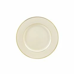 Cream Double Gold Dinnerware 10 Strawberry Street CGLD0005 6-3/4" Cream Double Gold Line Bread And Butter Plate