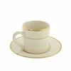 Cream Double Gold Dinnerware 10 Strawberry Street CGLD0428 3 Oz. Cream Double Gold Line Can Demitasse Cup And Saucer -Strawberry Fields 10 Strawberry Street CGLD0428 3 oz Cream Double Gold Line Can Demitasse Cup and Saucer 172721 large