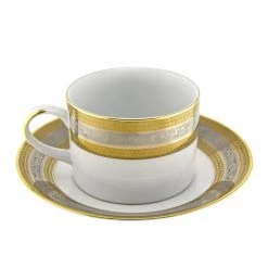 Elegance Dinnerware 10 Strawberry Street ELE-9 8 Oz. Elegance Can Cup And Saucer