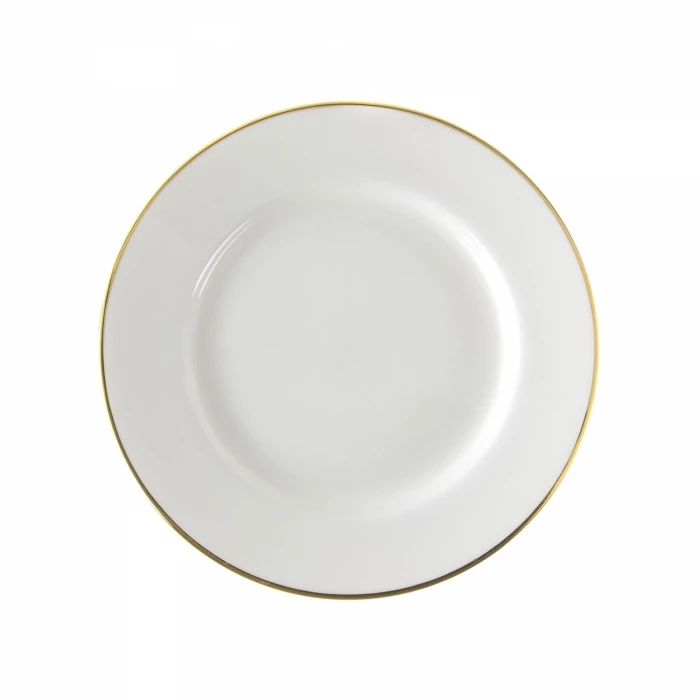 Gold Line Dinnerware 10 Strawberry Street GL0002 9-1/8" Gold Line Rim Luncheon Plate 3 Gold Line Dinnerware 10 Strawberry Street GL0002 9-1/8" Gold Line Rim Luncheon Plate