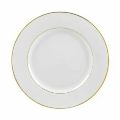 Double Gold Line Dinnerware 10 Strawberry Street GLD0001 10-3/4" Double Gold Line Dinner Plate