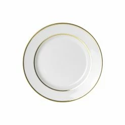 Double Gold Line Dinnerware 10 Strawberry Street GLD0004 7-3/4" Double Gold Line Salad / Dessert Plate