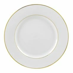 Double Gold Line Dinnerware 10 Strawberry Street GLD0024 Double Gold Line Charger Plate 12-1/4"