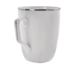 Lotus Silver Line Dinnerware 10 Strawberry Street LOTUS-28SL 10 Oz. Lotus Silver Line Square Mug