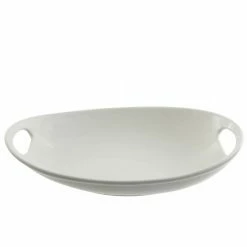 Oslo Serveware 10 Strawberry Street OSLO-18SHLWHNDBWL Oslo Oval Handle Platter 18-1/4" X 12-3/4" - 4 Pcs