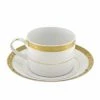 Paradise Gold Dinnerware 10 Strawberry Street PAR-9G Paradise Gold Can Cup And Saucer Set 8 Oz. -Strawberry Fields 10 Strawberry Street PAR 9G 8 oz Paradise Gold Can Cup and Saucer Set 24 pcs 172773 large