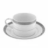 Paradise Platinum Dinnerware 10 Strawberry Street PAR-9P Paradise Platinum Can Cup And Saucer Set 8 Oz. -Strawberry Fields 10 Strawberry Street PAR 9P 8 oz Paradise Platinum Can Cup and Saucer Set 24 pcs 172774 large