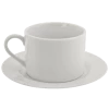 Classic White Dinnerware 10 Strawberry Street RB0009 6 Oz. Classic White Can Cup And Saucer Set -Strawberry Fields 10 Strawberry Street RB0009 6 oz Classic White Can Cup and Saucer Set 172556 large
