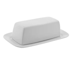 Classic White Dinnerware 10 Strawberry Street RB0034 Classic White Butter Dish With Cover
