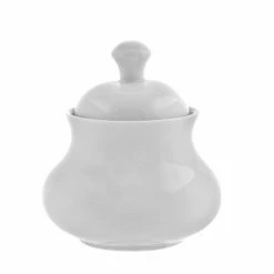 Royal White Dinnerware 10 Strawberry Street RW0018 Royal White Sugar Bowl With Lid 11 Oz.