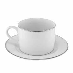 Silver Line Dinnerware 10 Strawberry Street SL0009 Silver Line Can Cup And Saucer 6 Oz.