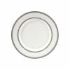 Sophia Dinnerware 10 Strawberry Street SOP-2 Sophia Luncheon Plate 9-1/8" -Strawberry Fields 10 Strawberry Street SOP 2 9 Sophia Double Banded Platinum Luncheon Plate 24 pcs 172777 large