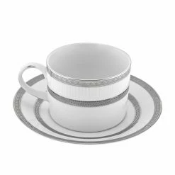 Sophia Dinnerware 10 Strawberry Street SOP-9 Sophia Can Cup And Saucer Set 8 Oz.