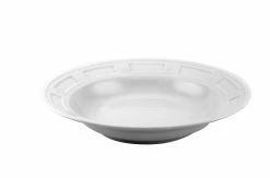 Sorrento White Dinnerware 10 Strawberry Street SORR0003 Sorrento White Rim Soup Bowl 12 Oz.