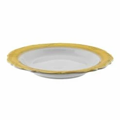 Vanessa Gold Dinnerware 10 Strawberry Street VAN-3G Vanessa Gold Rim Soup Bowl 8 Oz.