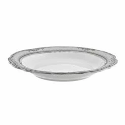 Vanessa Platinum Dinnerware 10 Strawberry Street VAN-3P Vanessa Platinum Rim Soup Bowl 9-1/4"