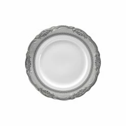 Vanessa Platinum Dinnerware 10 Strawberry Street VAN-4P Vanessa Platinum Salad / Dessert Plate 8"
