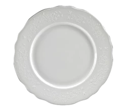 Vine Silver Line Dinnerware 10 Strawberry Street VINE-1SL Vine Silver Line Dinner Plate 11"