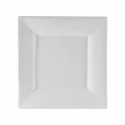 Whittier Square Dinnerware 10 Strawberry Street WTR-10SQ Whittier Square White Dinner Plate 10-1/8"
