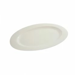 Porcelain Platters And Trays 10 Strawberry Street WTR-18OV Whittier Oval Platter 18-1/4" X 12-3/4"