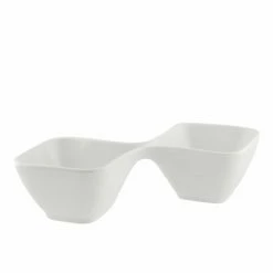 Whittier Accessories 10 Strawberry Street WTR-4SQ2BWL Whittier Divided Square Bowl 8 Oz.