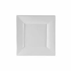 Whittier Square Dinnerware 10 Strawberry Street WTR-7SQ Whittier Square White Salad / Dessert Plate 7-1/4"