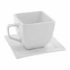 Whittier Square Dinnerware 10 Strawberry Street WTR-CUP 4 Oz. Whittier Square White Cup And Saucer - 24 Pcs -Strawberry Fields 10 Strawberry Street WTR CUP 4 oz Whittier Square White Cup and Saucer 24 pcs 172888 large