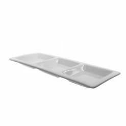 Whittier Accessories 10 Strawberry Street WTR-SM3PKT Whittier Small 3-Pocket Tray 15-1/2" X 6-1/8"