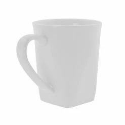 Whittier Square Dinnerware 10 Strawberry Street WTR-SQMUG 8 Oz. Whittier Square White Coffee Mug - 48 Pcs
