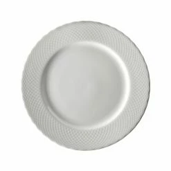 White Wicker Dinnerware 10 Strawberry Street WW0001 White Wicker Dinner Plate 10-3/8"