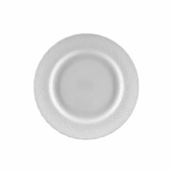 White Wicker Dinnerware 10 Strawberry Street WW0004 White Wicker Salad / Dessert Plate 7-1/2"