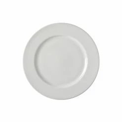 Z-Ware White Dinnerware 10 Strawberry Street ZW-4 7-1/2" Z-Ware White Porcelain Salad / Dessert Plate - 24 Pcs