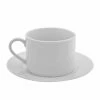 Z-Ware White Dinnerware 10 Strawberry Street ZW-9 9 Oz. Z-Ware White Porcelain Can Cup And Saucer - 24 Pcs